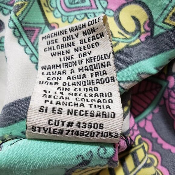 Beige by eci Multicolor Floral V-Neck Sleeveless Dress – Size 8 - Picture 7 of 12